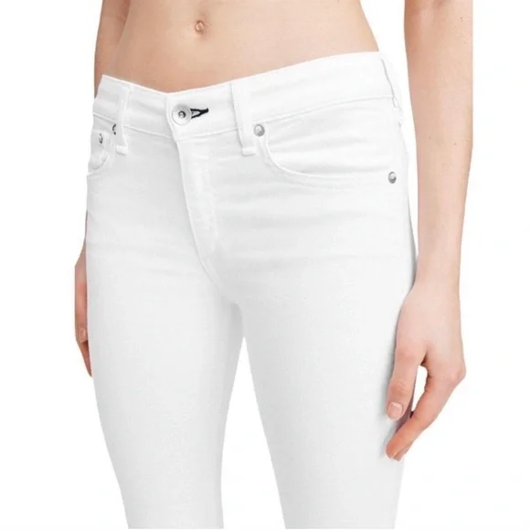 NWT rag bone 10 inch capri skinny jeans white Size 24